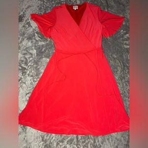 🐠Bright coral flowy dress size medium